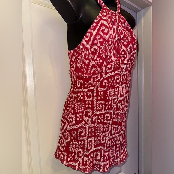 MICHAEL KORS Red Silk Halter Top size 8 - Picture 4 of 14